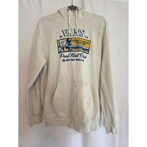 VANS Pool Hall Club Hoodie Sweatshirt Men LargeCream Keepin It Rollin Since 1966
